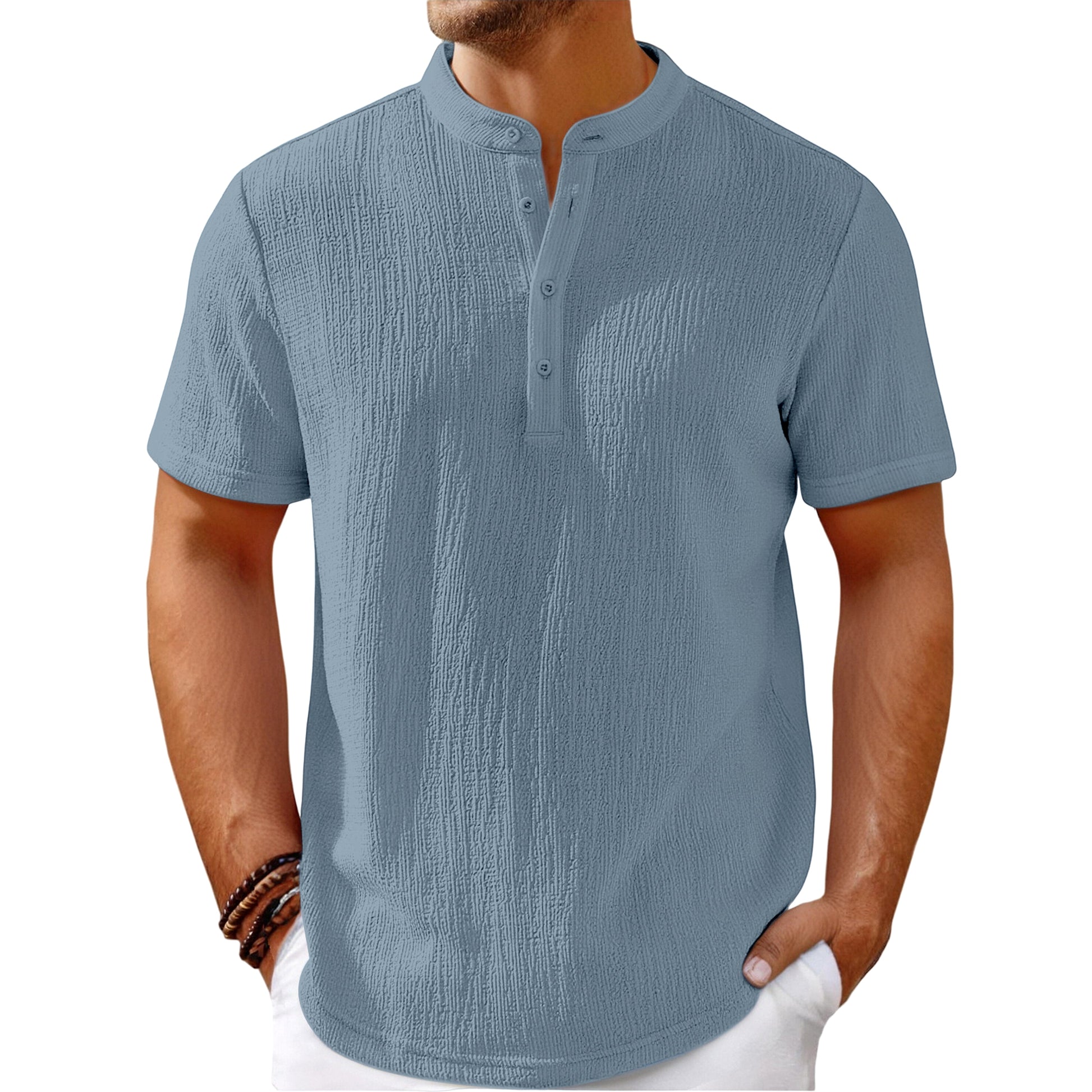 Striped Cotton-Linen Henley – Haute Edition 25 - enhanced image 5