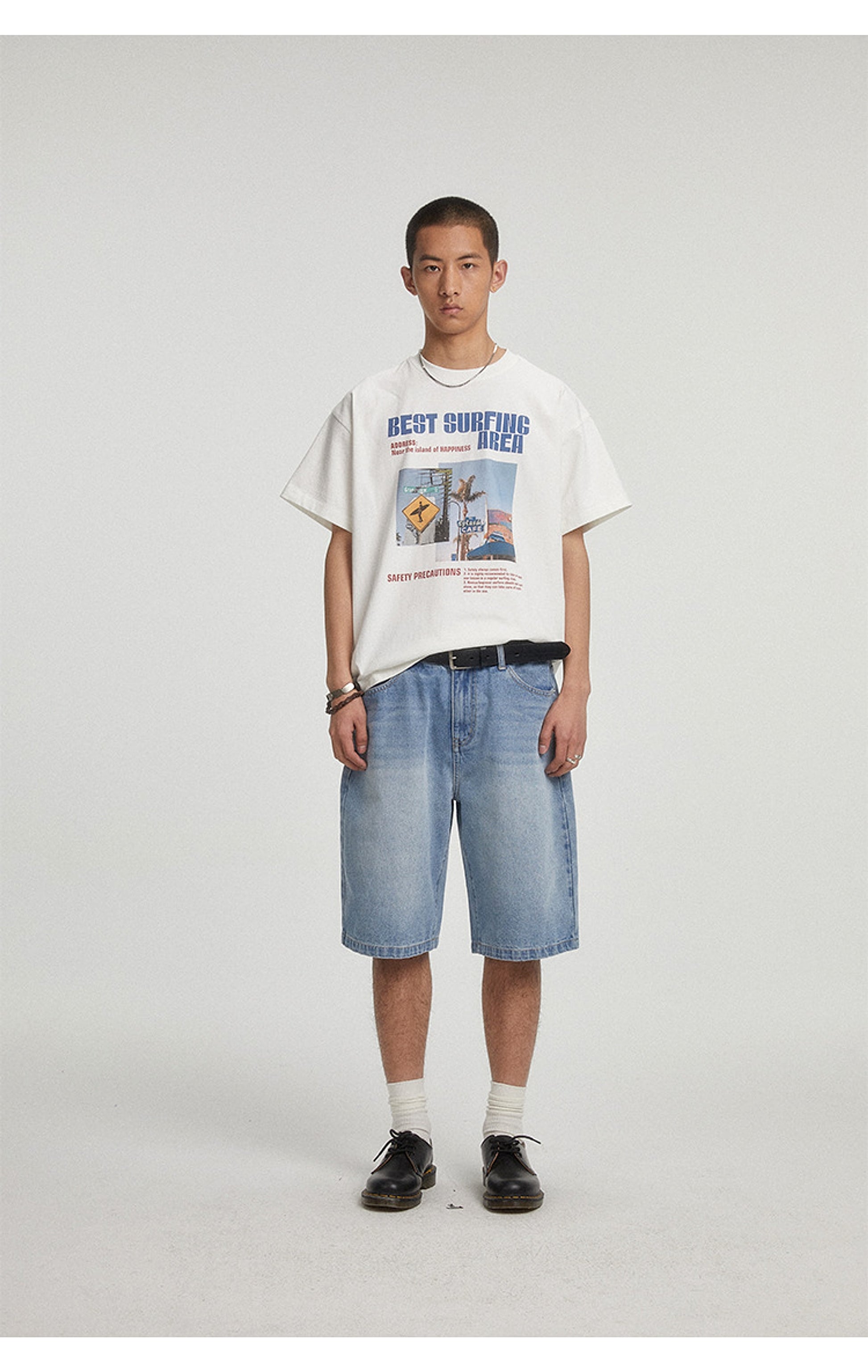 Summer New Print Short Sleeve Trendy Japanese T-Shirt Men - enhanced image 5