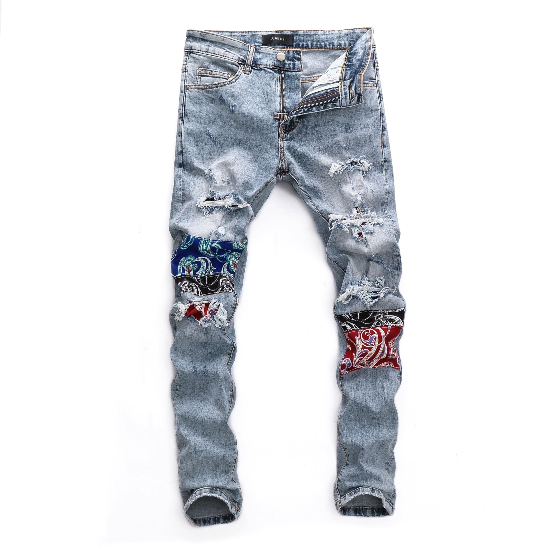 Trendy Washed White Scum Men's Jeans – Slim Fit, Hand-Finished - enhanced image 5