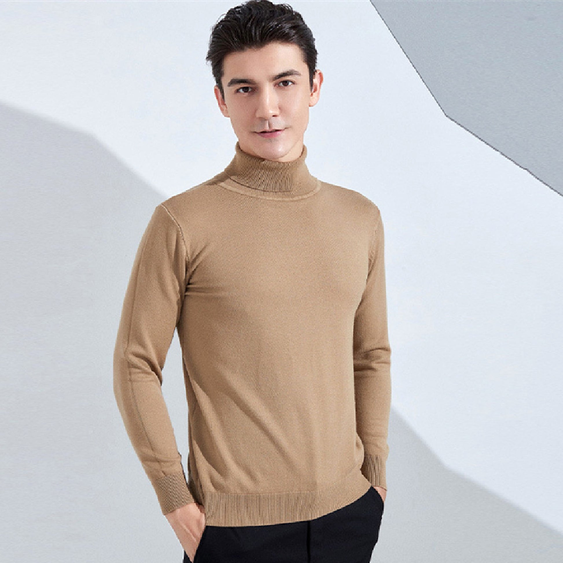 Turtleneck Sweater Men's Casual All-match Bottoming Shirt - enhanced image 5