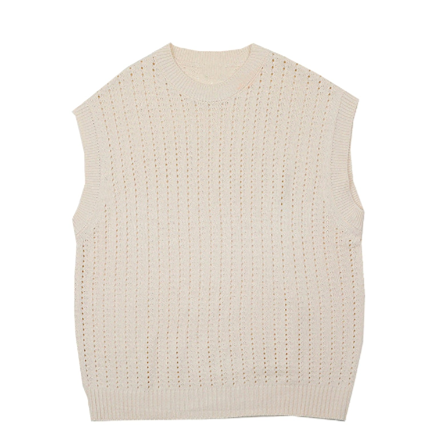 Vintage American Hollow-out Design Sweater Vest  Men - enhanced image 5