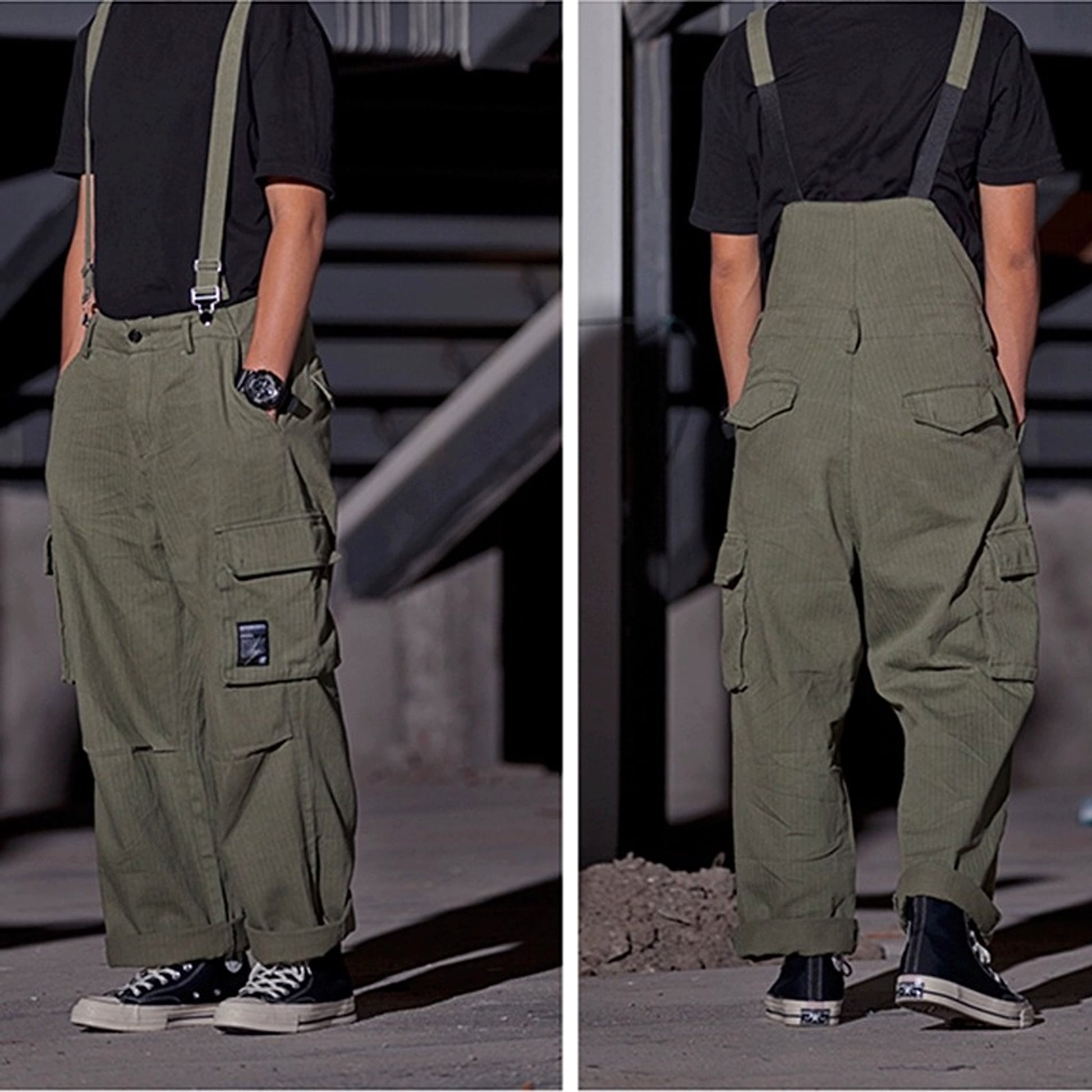 Vintage Loose Fitting Overalls - enhanced image 5