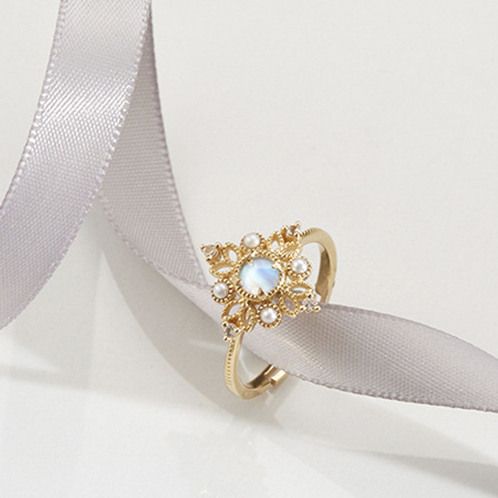 LuxeJewels™ – Ethereal Moonstone Pearl Ring - enhanced image 5