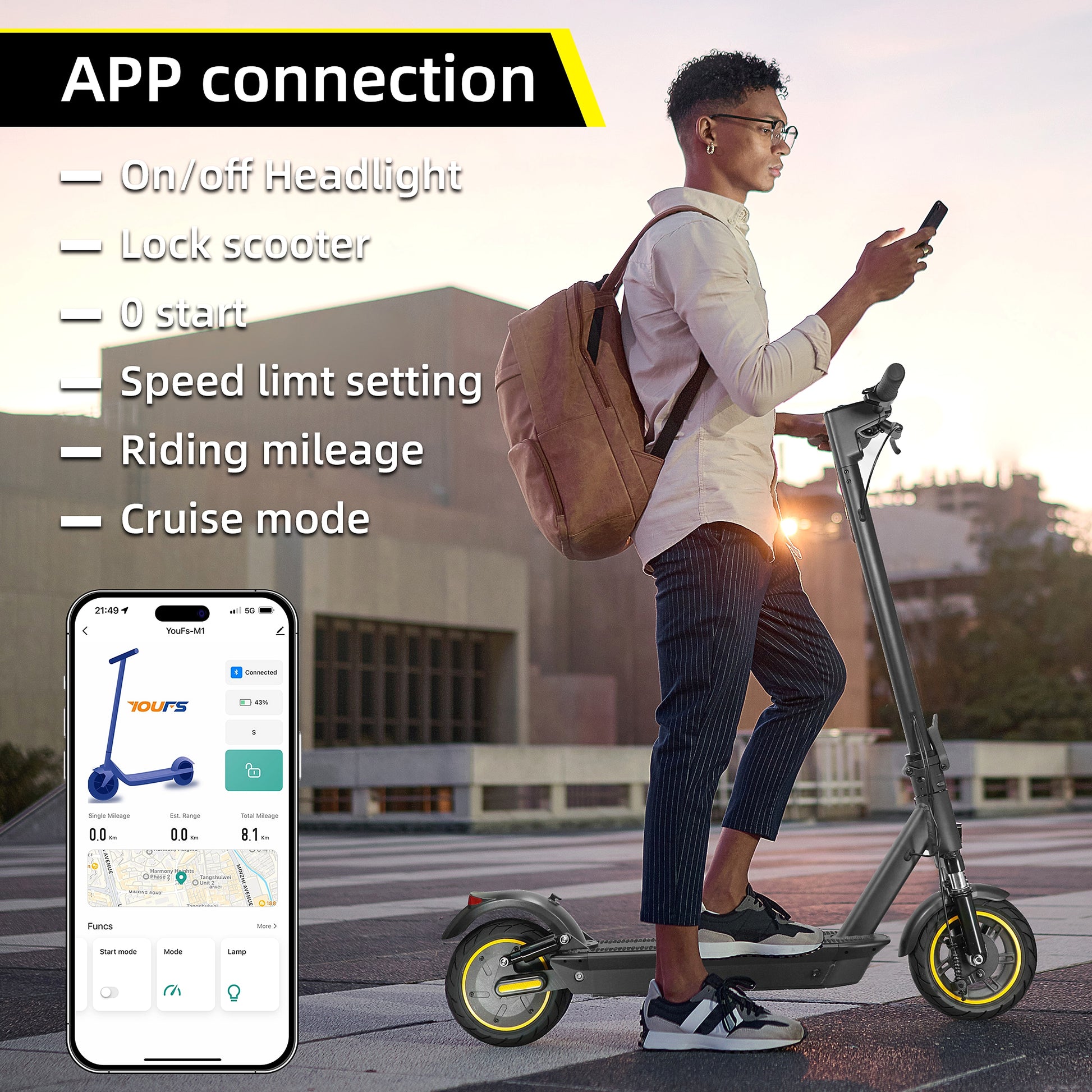 VoltStrider™ DMAXX – 10" App-Connected Electric Scooter (350W, Foldable, Anti-Theft) - enhanced image 5