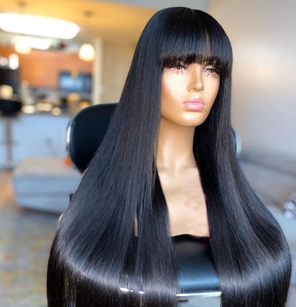 LuxeWave - Wig Real Human Hair Straightening Mechanism Headgear - LuxeWave - enhanced image 5