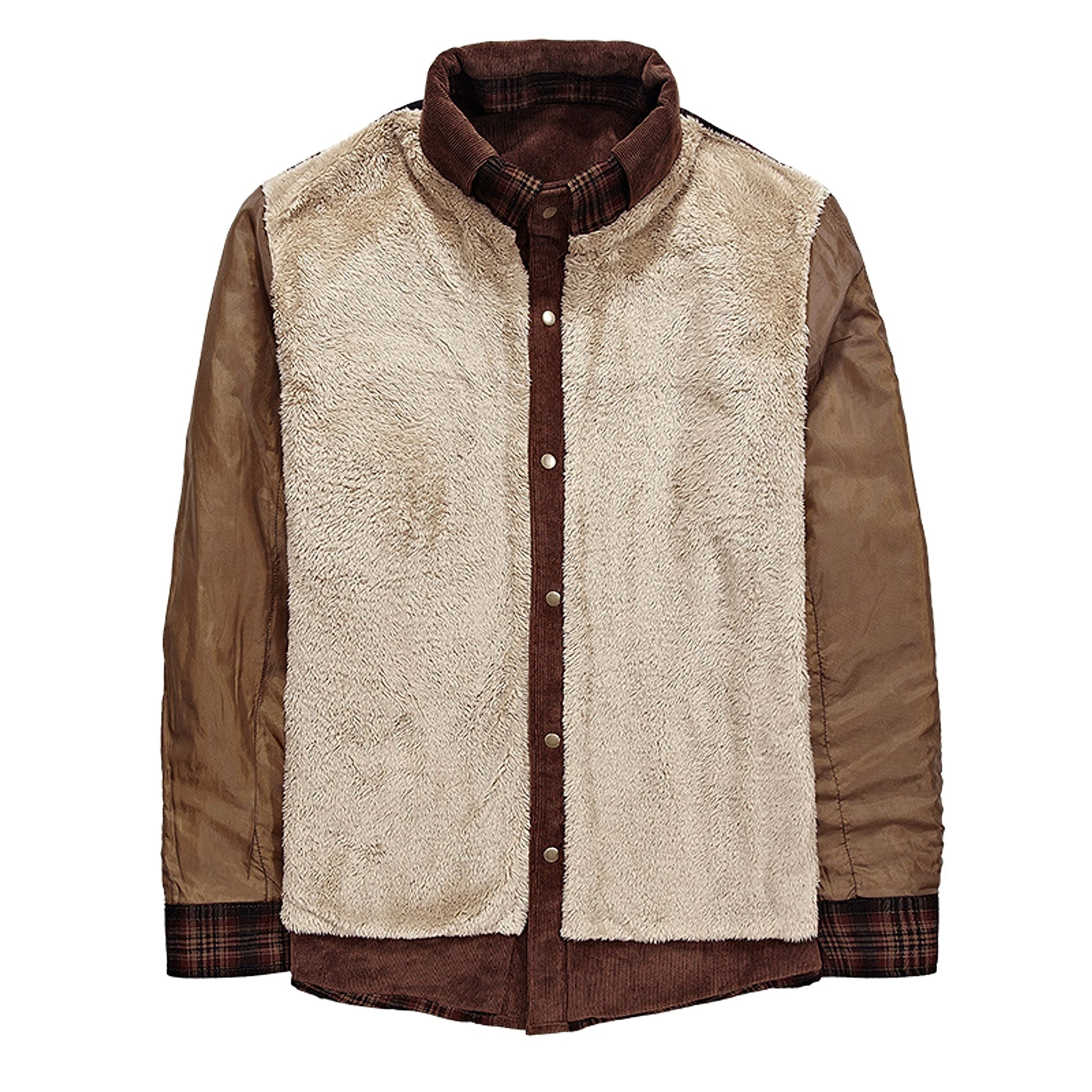 Pure Cotton Plaid Jacket Men - enhanced image 5