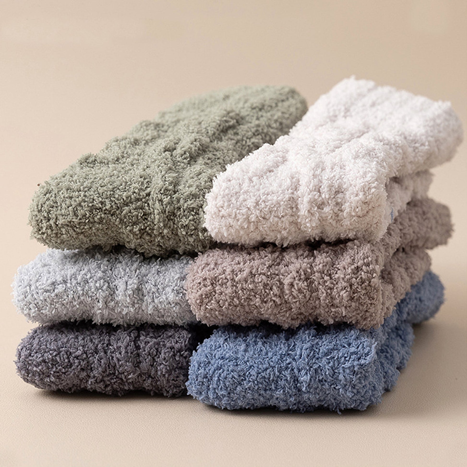 Winter Warm Fuzzy Coral Fleece Socks Women Men Velvet Thickened Home Sleepping Floor Socks - enhanced image 5