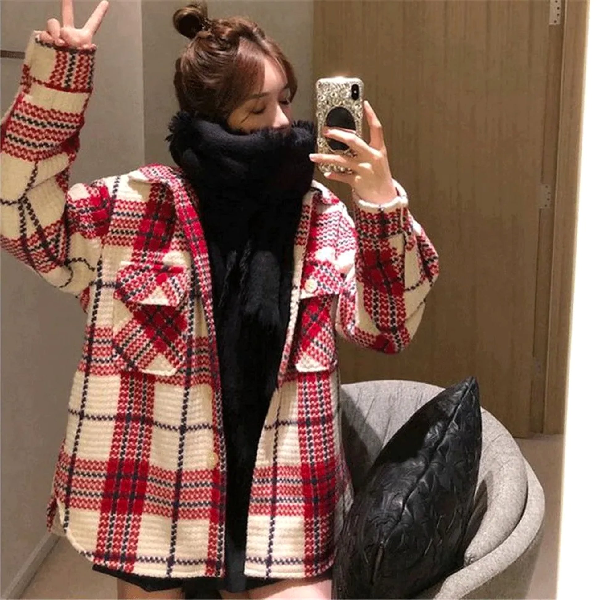 A1. Women's Autumn And Winter Woolen Coat - enhanced image 5
