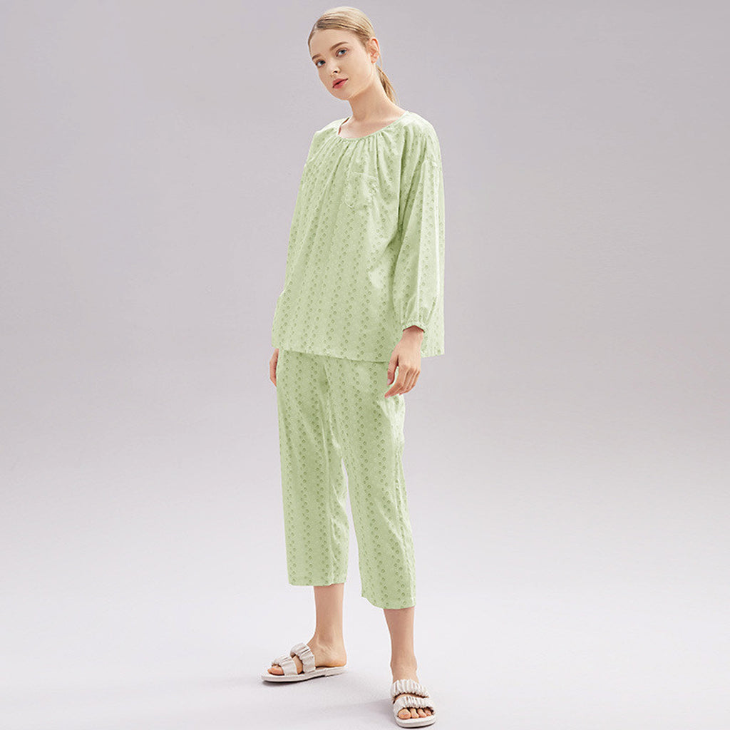 Women's Cotton Pajamas Spring Long-sleeved Homewear Thin New - enhanced image 5
