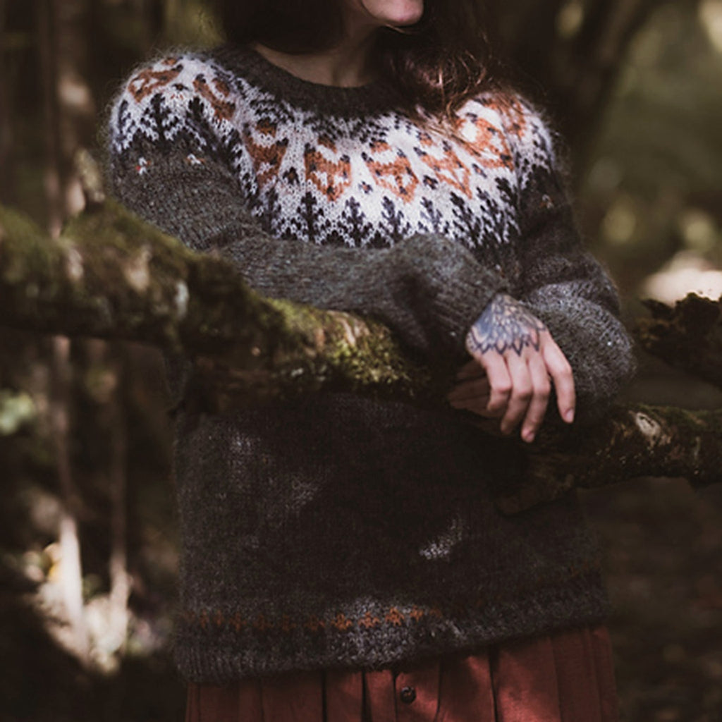 Women's European And American National Style Jacquard Sweater - enhanced image 5