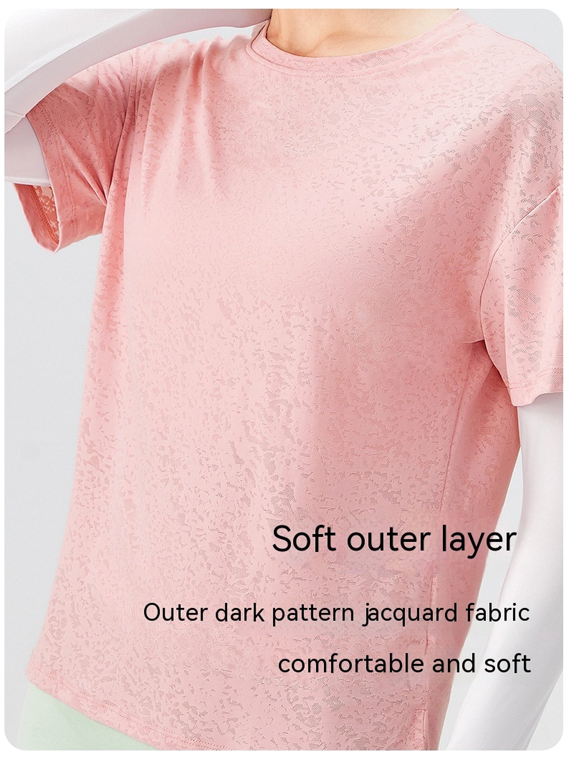 Z. Women's Fake Two-piece Loose Sports Long Sleeve Yoga Wear - enhanced image 5