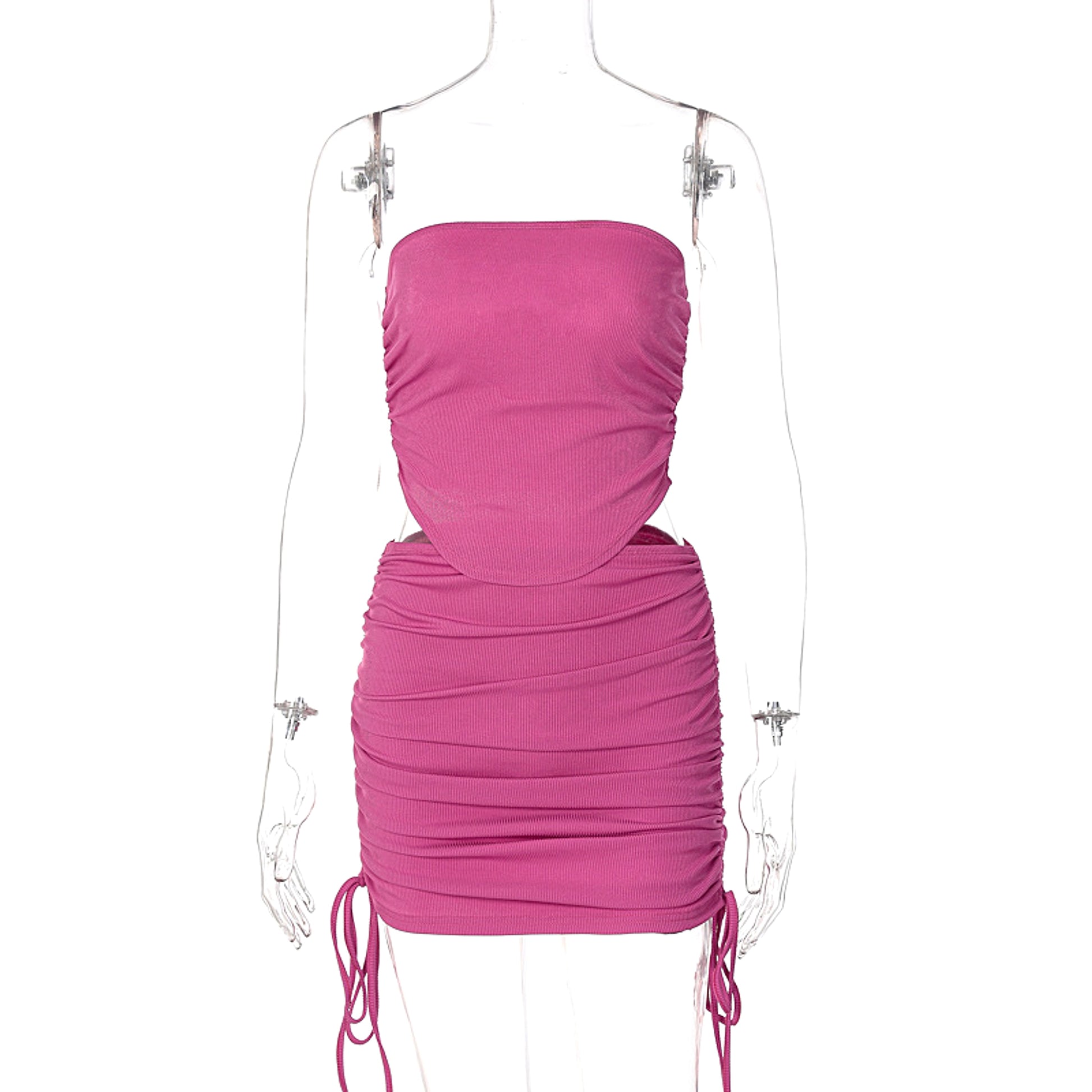 Women's Fashion Bandeau Slim-fit Drawstring Suit - enhanced image 5