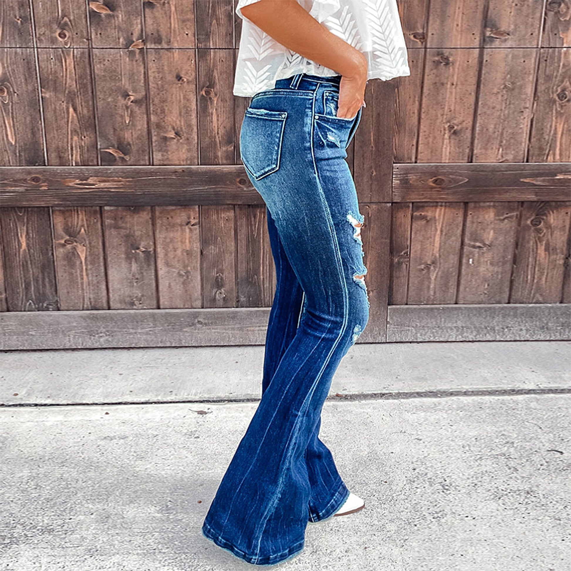 UrbanFade™ – Women's Ripped High-Waist Jeans - enhanced image 5