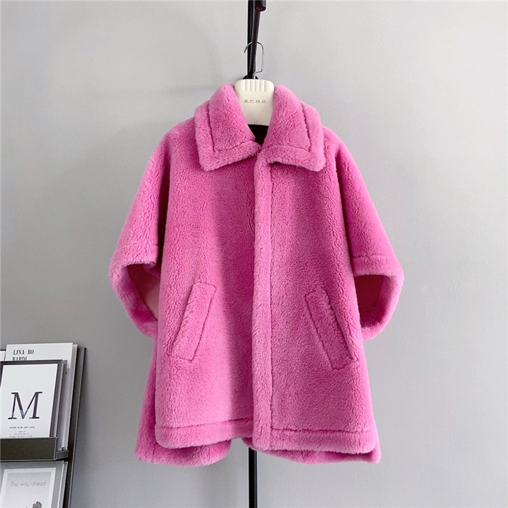 Women's Mid-length Loose Batwing Sleeve Lamb - enhanced image 5