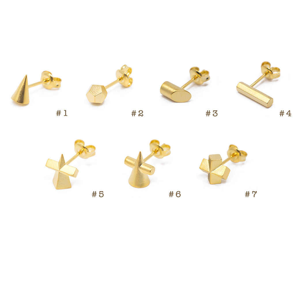Women's Simple Minimalist Sketch Geometric Earrings - enhanced image 5