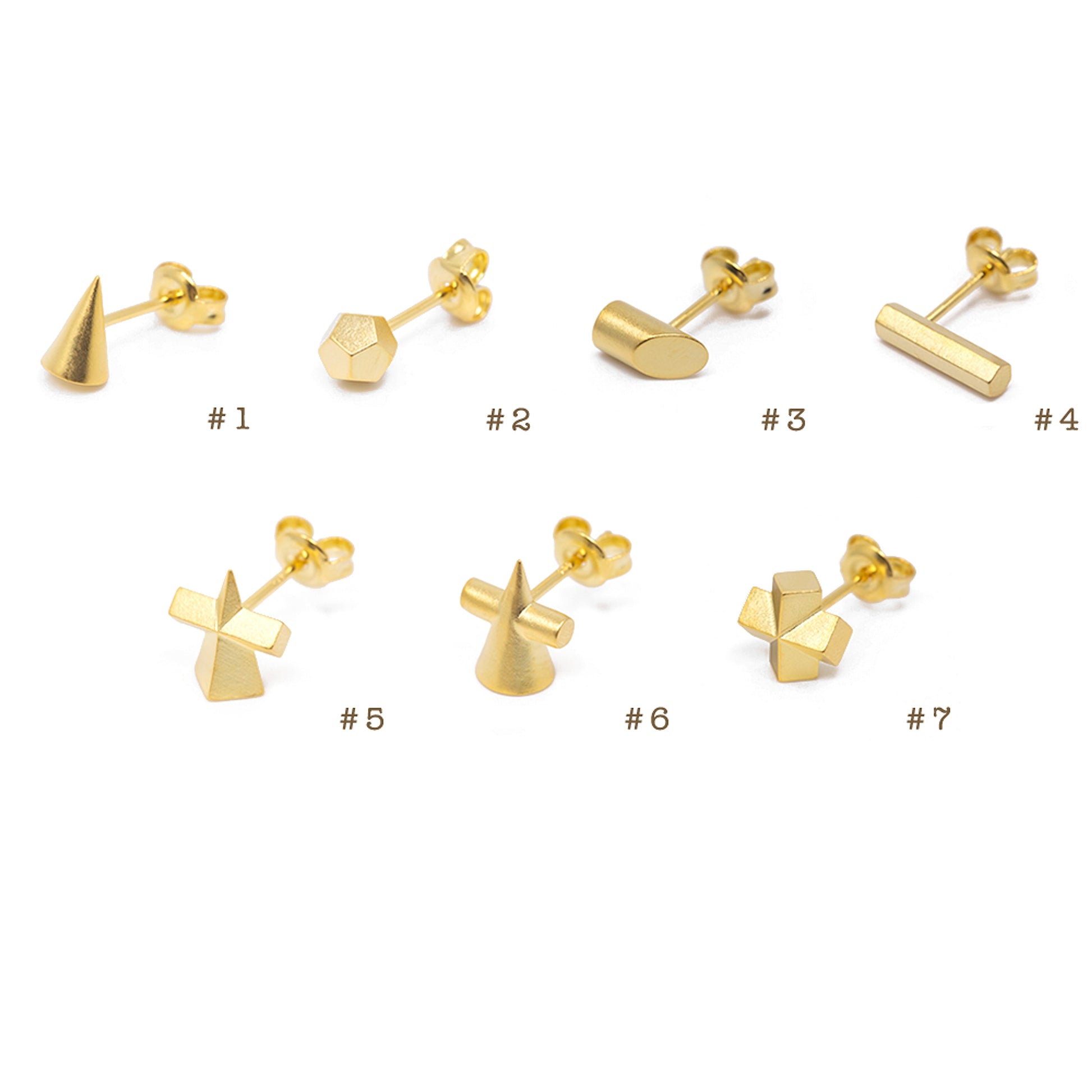 Women's Simple Minimalist Sketch Geometric Earrings - enhanced image 5