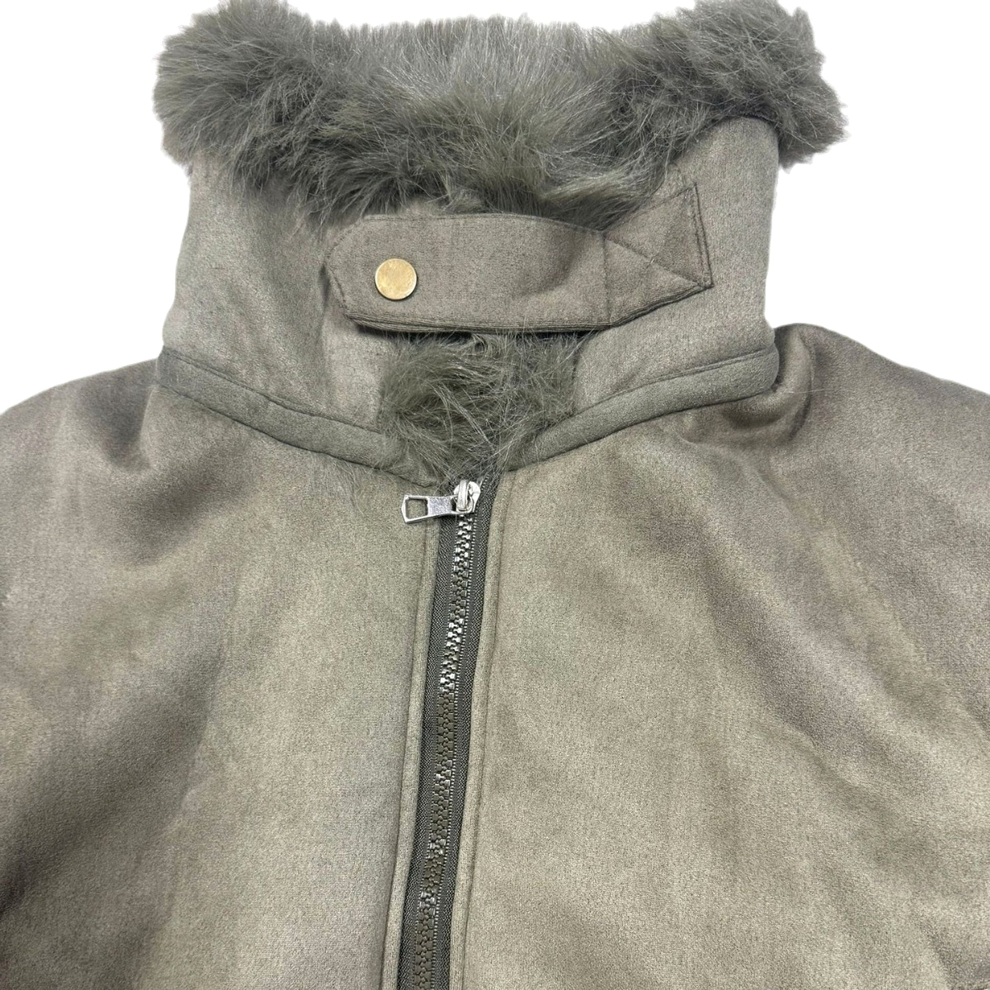 Women's Suede Short Coat – Faux Leather Fall & Winter Streetwear Jacket - enhanced image 5