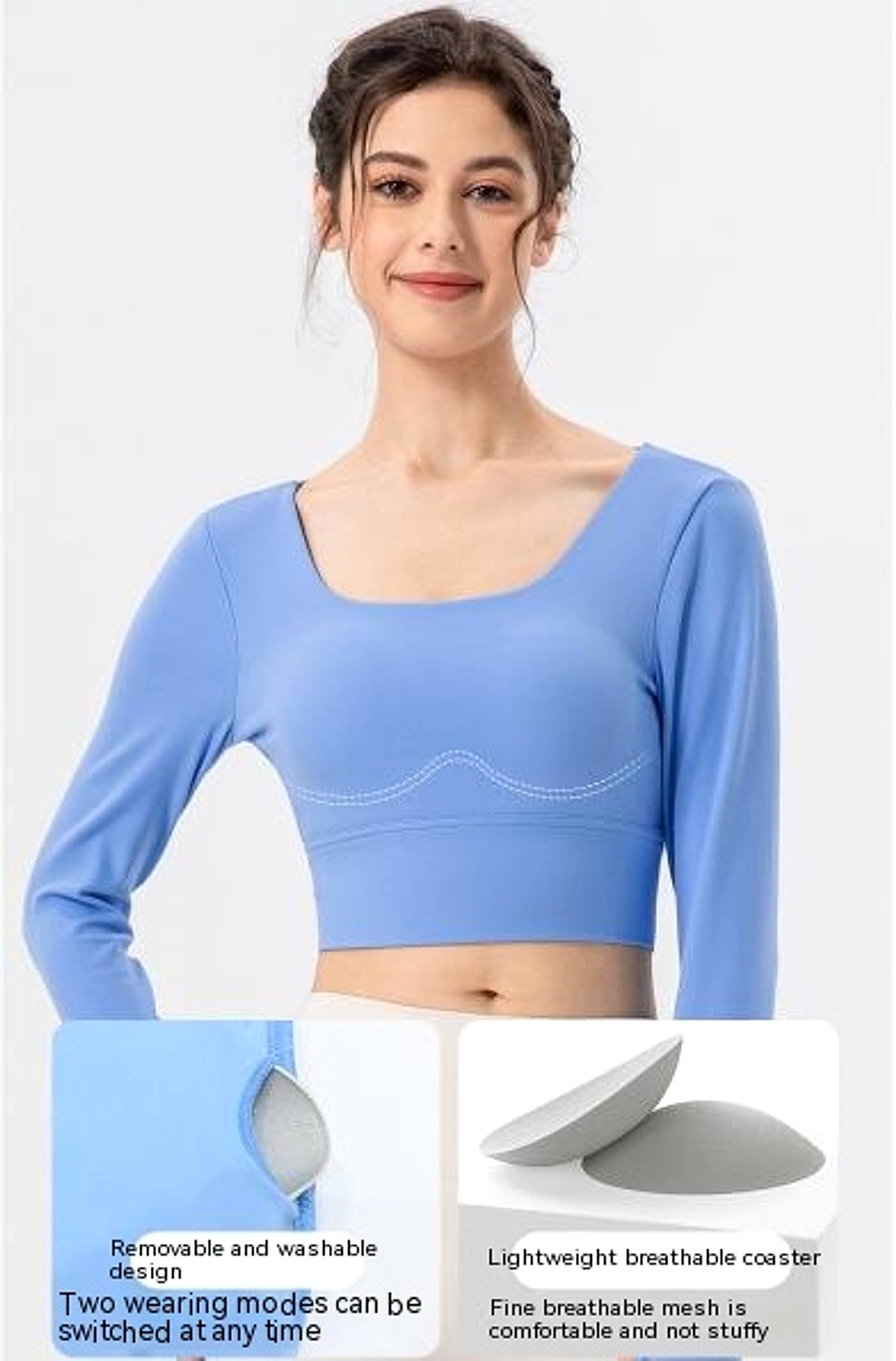 Yoga Leggings Clothes Women With Chest Pad - enhanced image 5