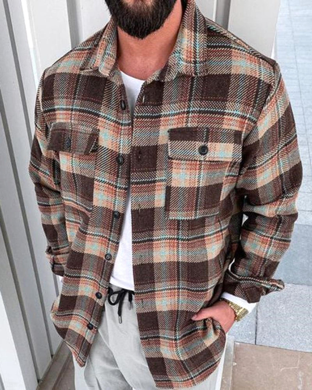 Youth Lapels Fashion Printed Jacket Men - enhanced image 5