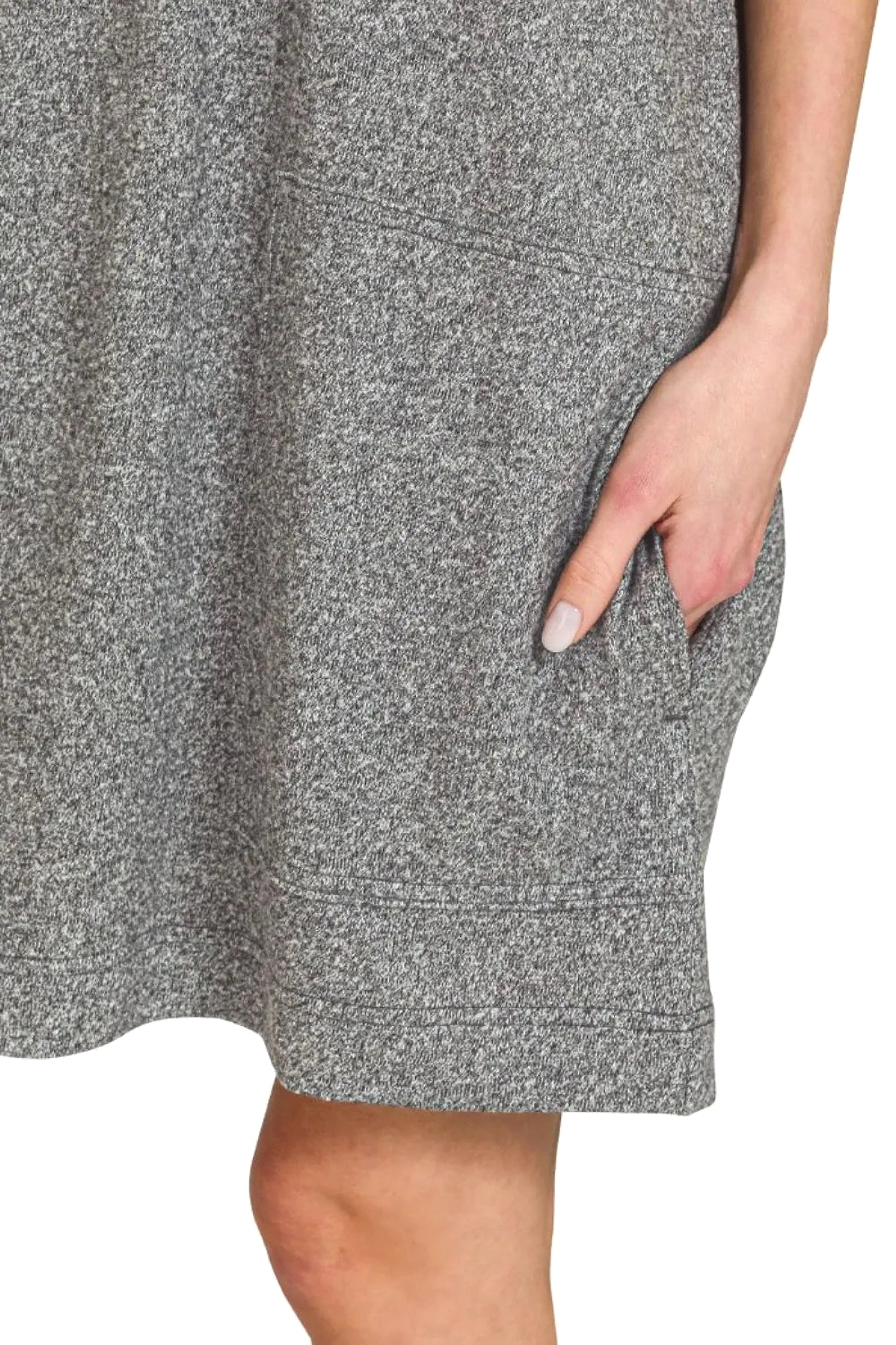 Zenana Soft Melange Hacci T-shirts Dress - enhanced image 5