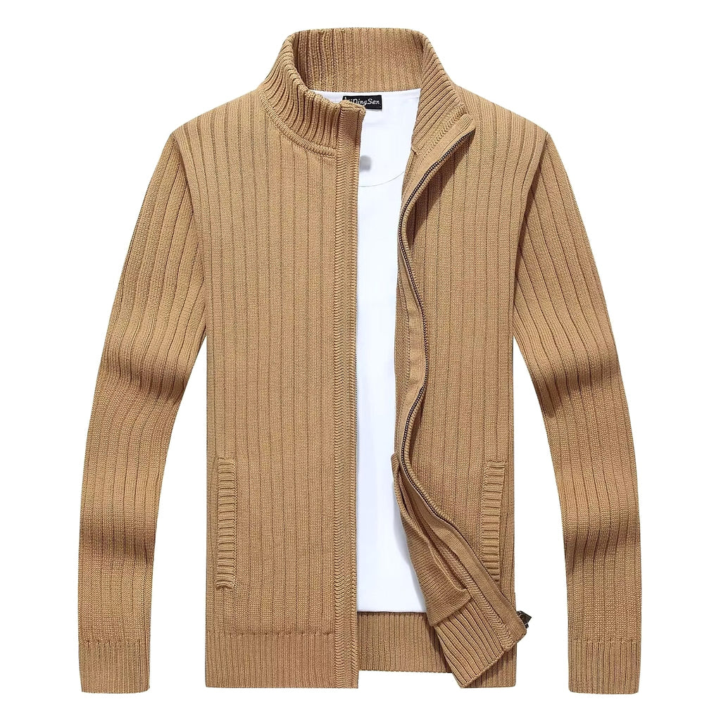 Zipper Outerwear Sweater Coat For Men Fleece-lined Thickened Winter - enhanced image 5