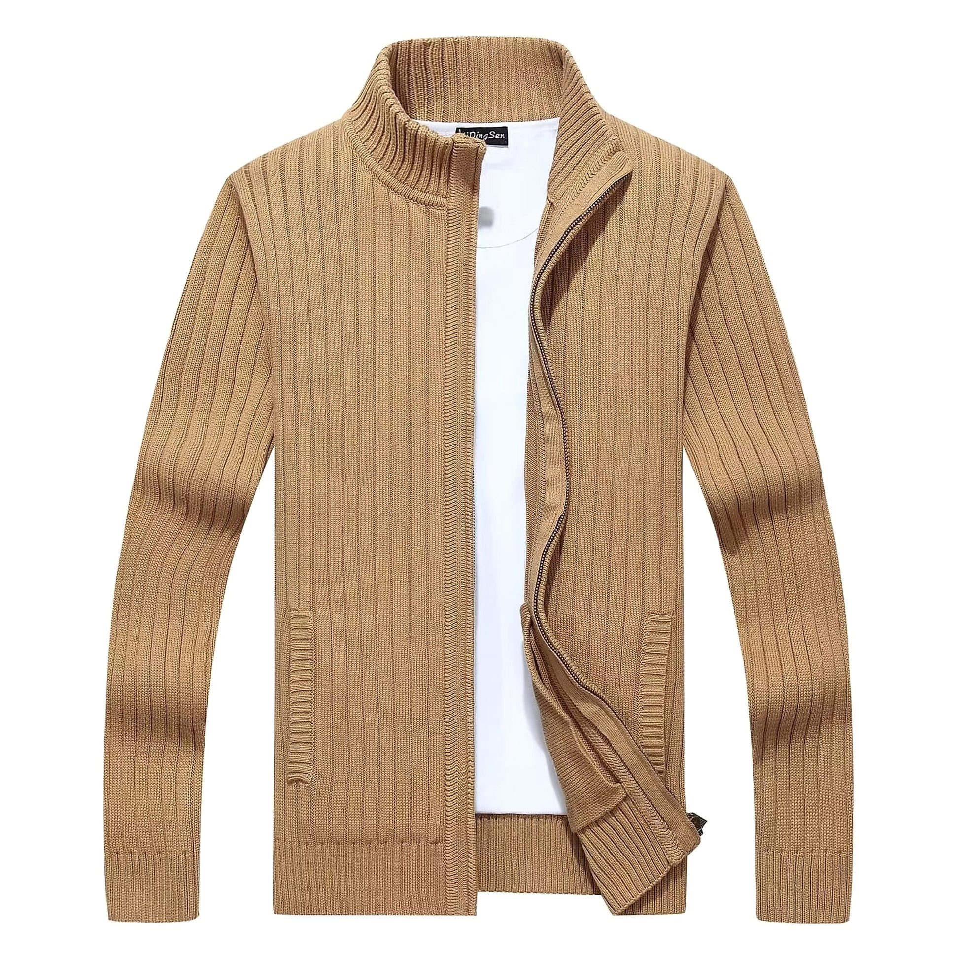 Zipper Outerwear Sweater Coat For Men Fleece-lined Thickened Winter - enhanced image 5