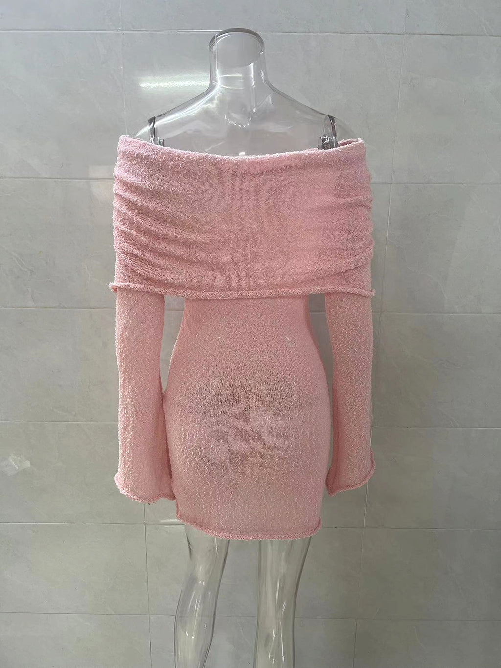 25 Edition – Off-Shoulder Knit Bodycon Dress - enhanced image 6