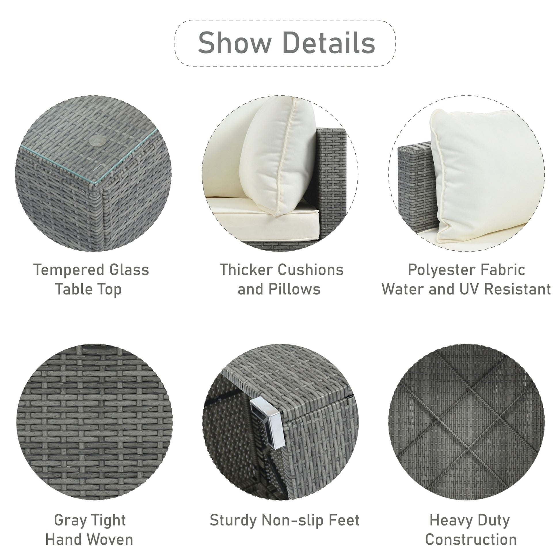 LuneluX_Home – 8-Piece Wicker Patio Conversation Set with Cushions - enhanced image 6