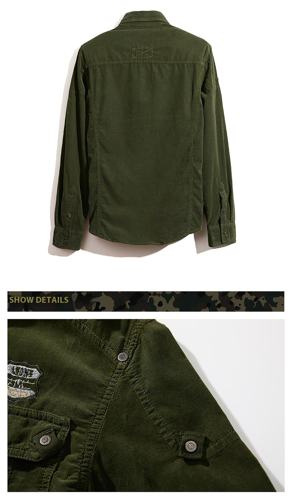 American Plus Size Workwear Outdoor Sports Cotton Long Sleeve DressShirt Men - enhanced image 6