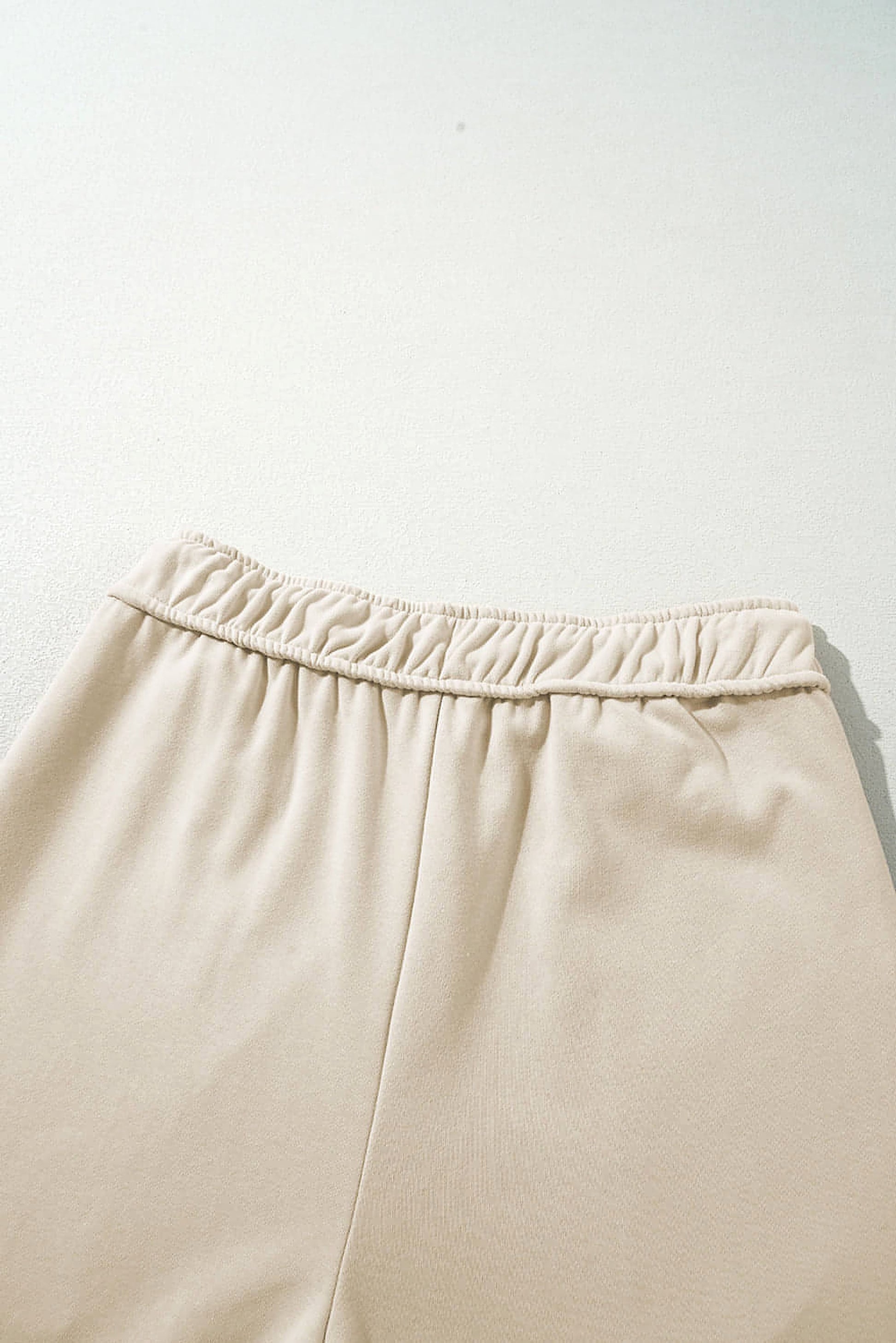 Apricot Loop Drawstring Casual Wide Leg Pants - enhanced image 6