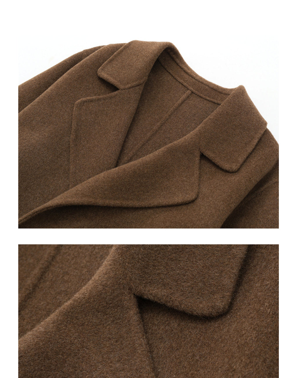 Autumn And Winter Long Over The Knee Reversible Cashmere Trench Coat Men - enhanced image 6