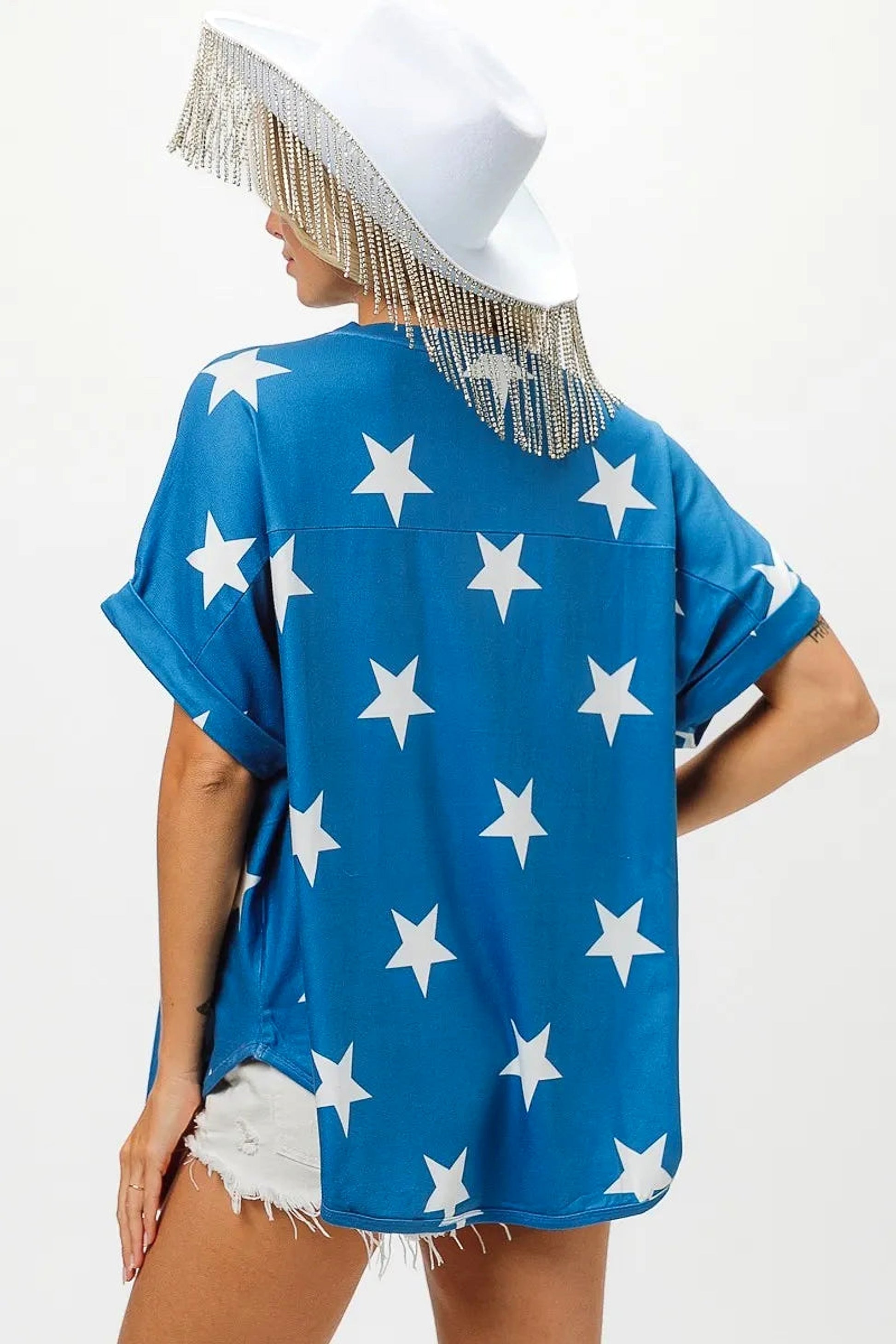 BiBi Fourth Of July Star Knit T-Shirt - enhanced image 6