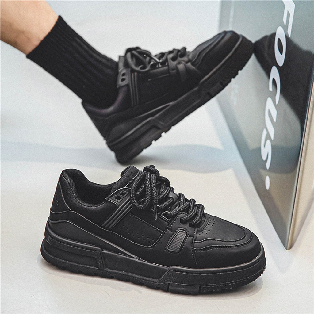 Black American Retro Platform Sports Board Shoes - enhanced image 6