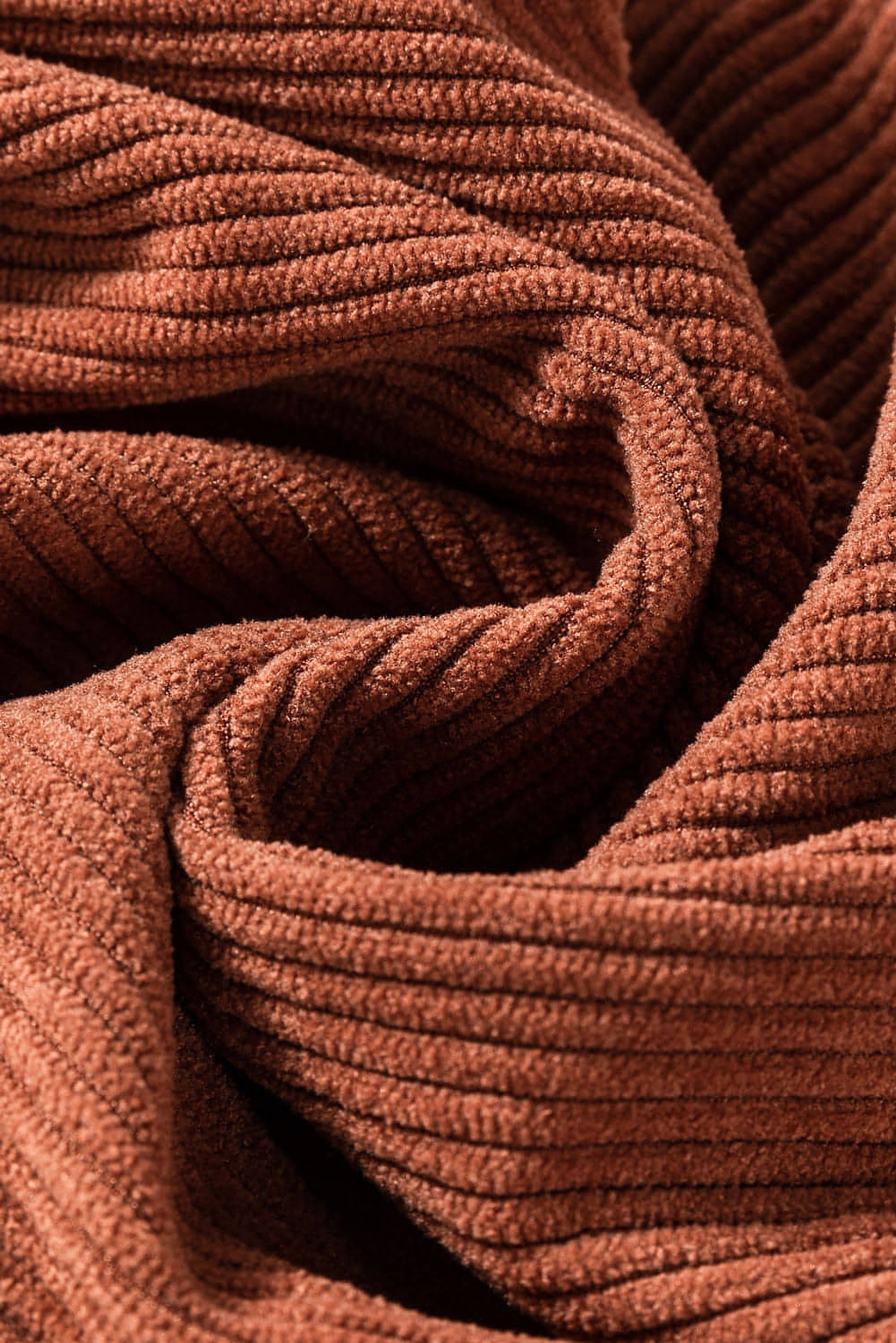 Brown High Waist Square Pockets Corduroy Pants - enhanced image 6