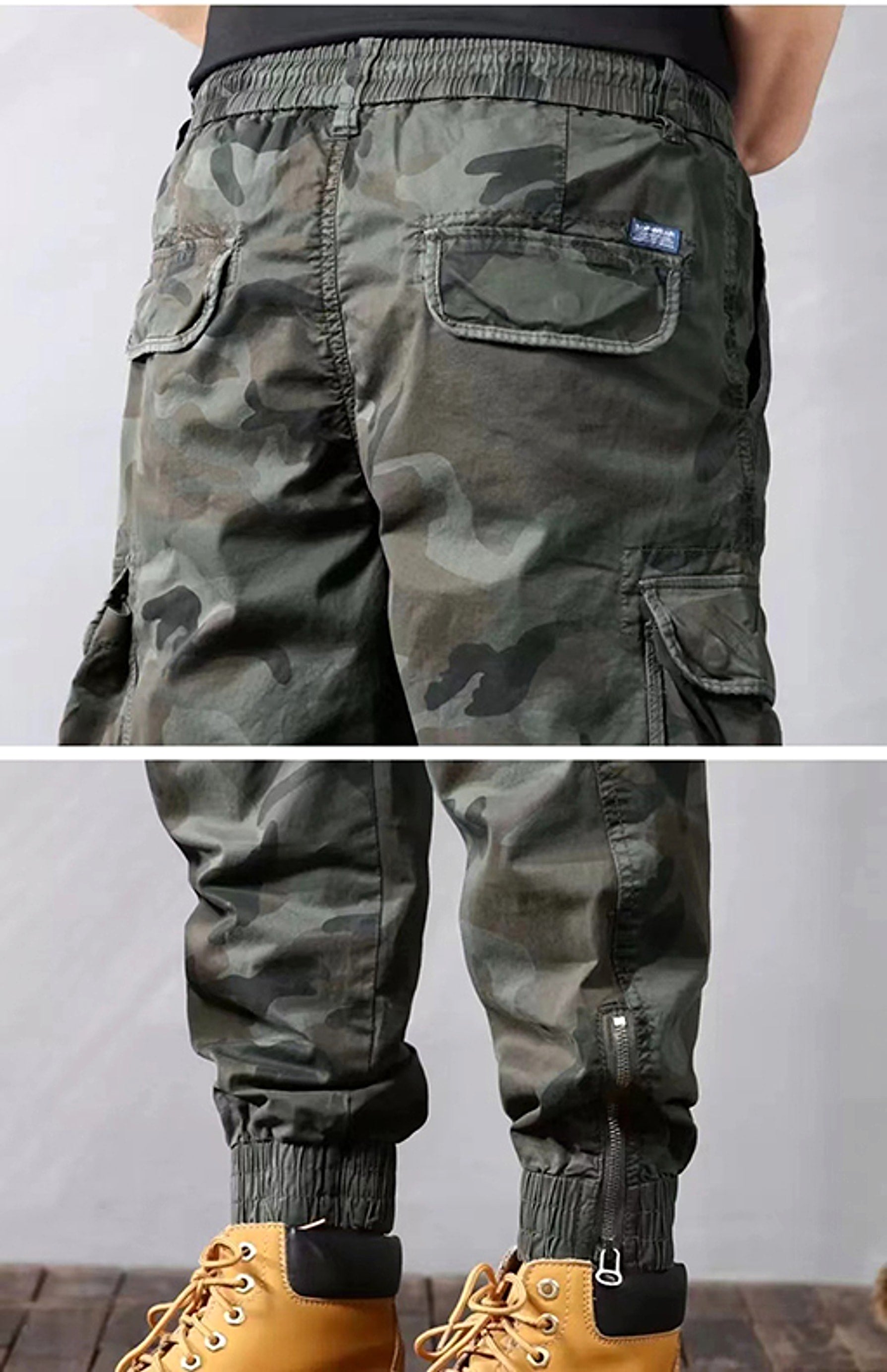 Camouflage Cargo Pants Men's Trousers With Pockets Fashion Casual Loose Tapered Pants - enhanced image 6