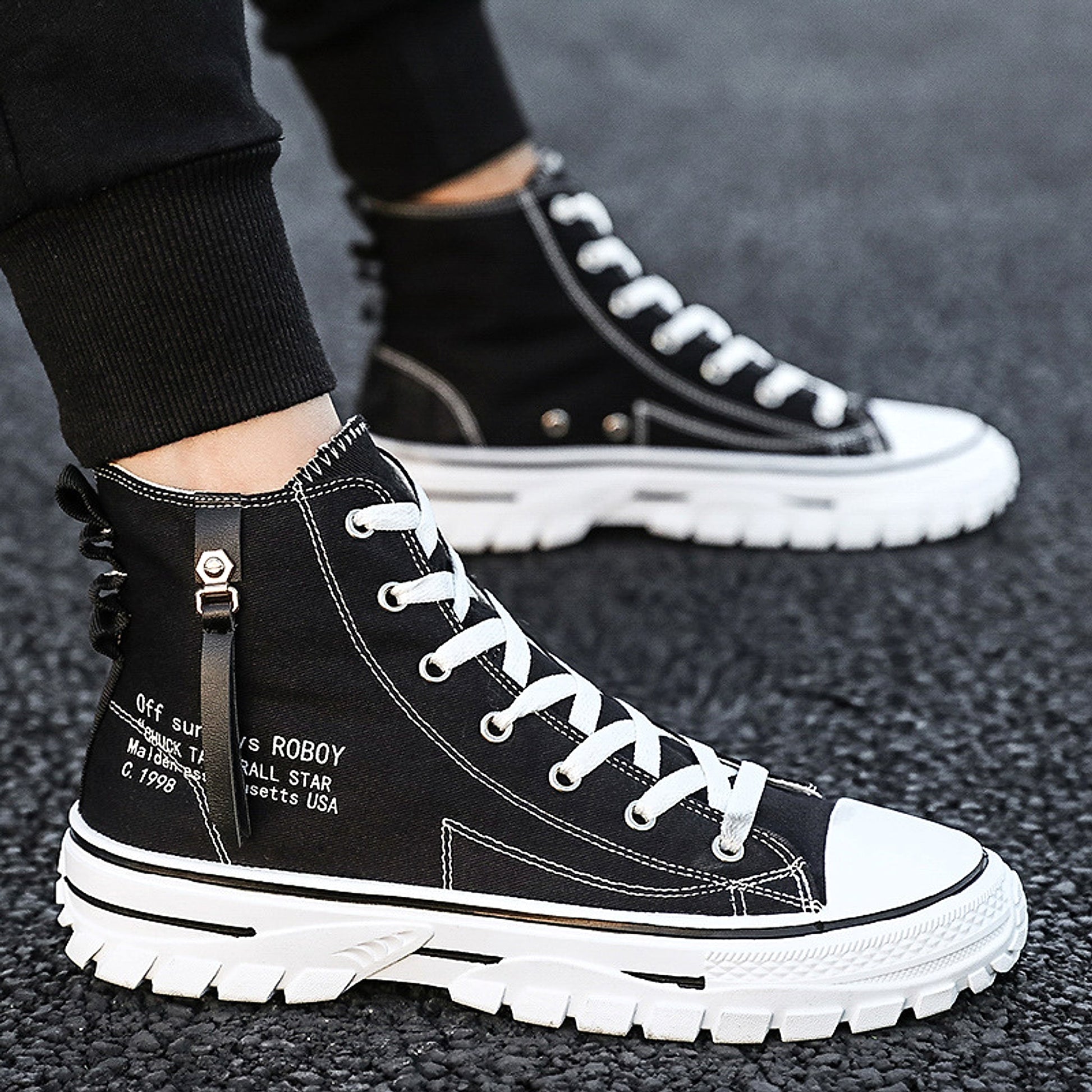 STARKE - Canvas Shoes, Breathable Thick Sole, Board Shoes, Gaobang Casual Shoes - enhanced image 6