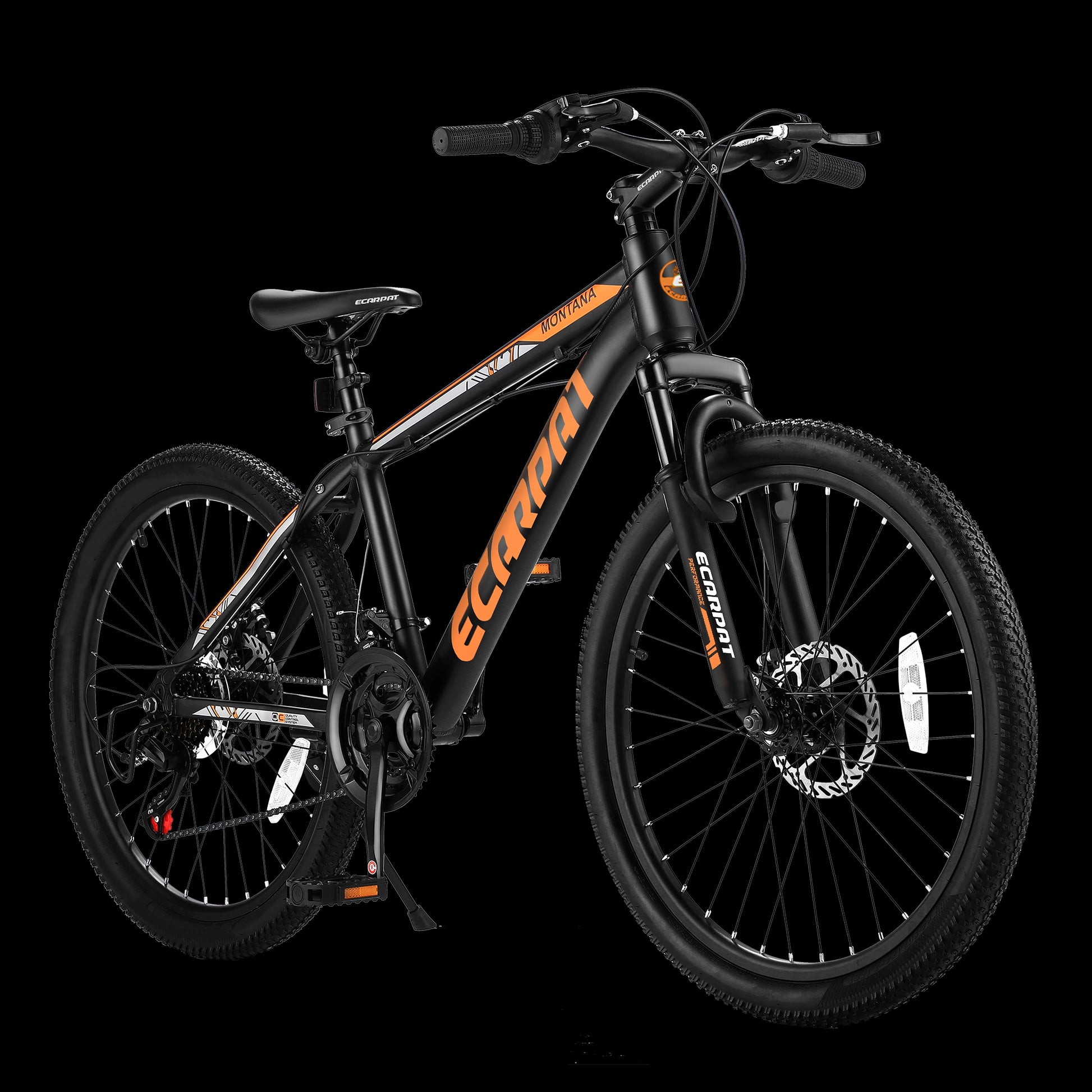 Carpat™ City-Cruizer – 26" Mountain Bike (Black-Orange, Dual Disc, 21-Speed) - enhanced image 6