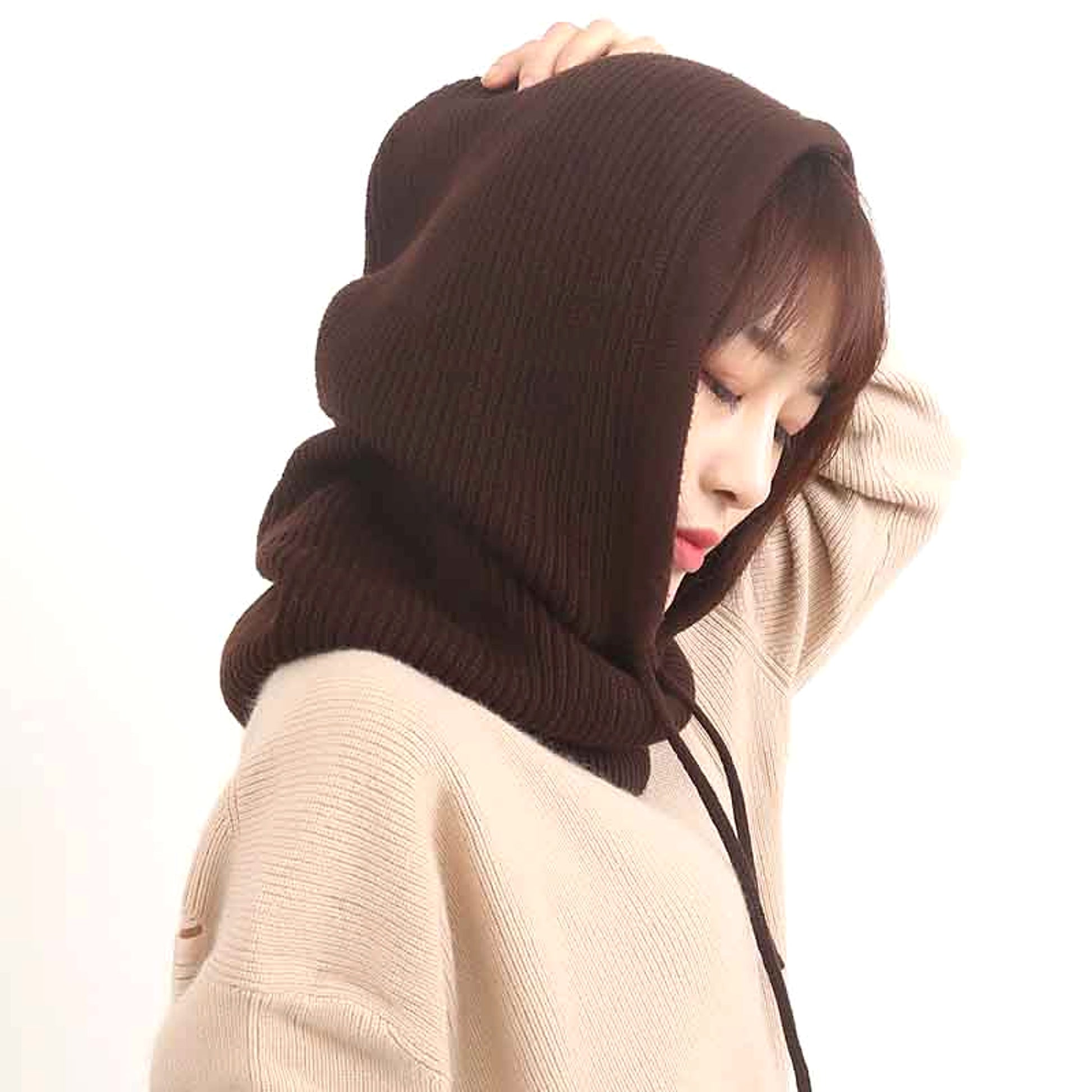 Cashmere Woolen Autumn And Winter Knitted Hat - enhanced image 6