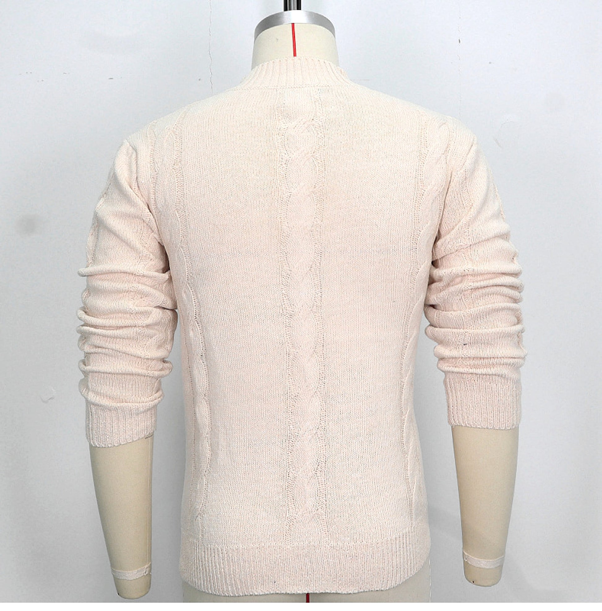 Casual Twisted Flower Solid Color Pullover Sweater - enhanced image 6