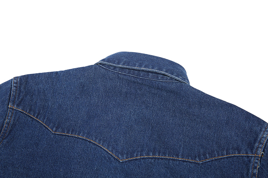 Classic Bag Flower Wash Denim Shirt - enhanced image 6