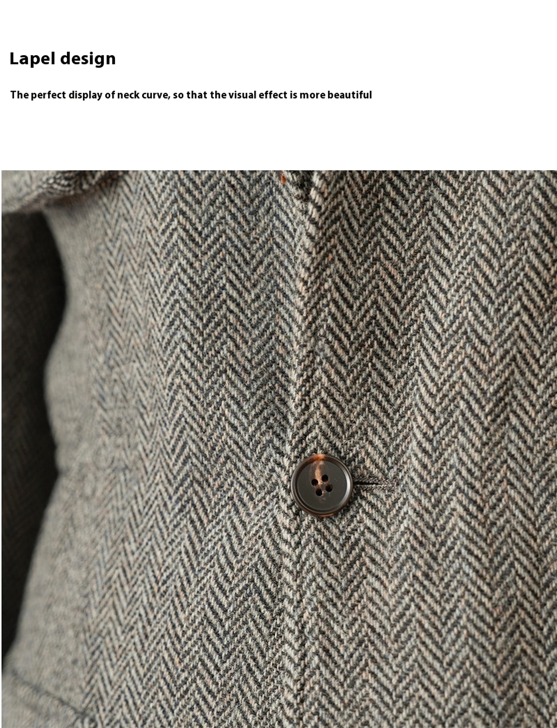 Collar Safari Jacket Jacket Commuter Business Keep Warm And Handsome Jacket Men - enhanced image 6