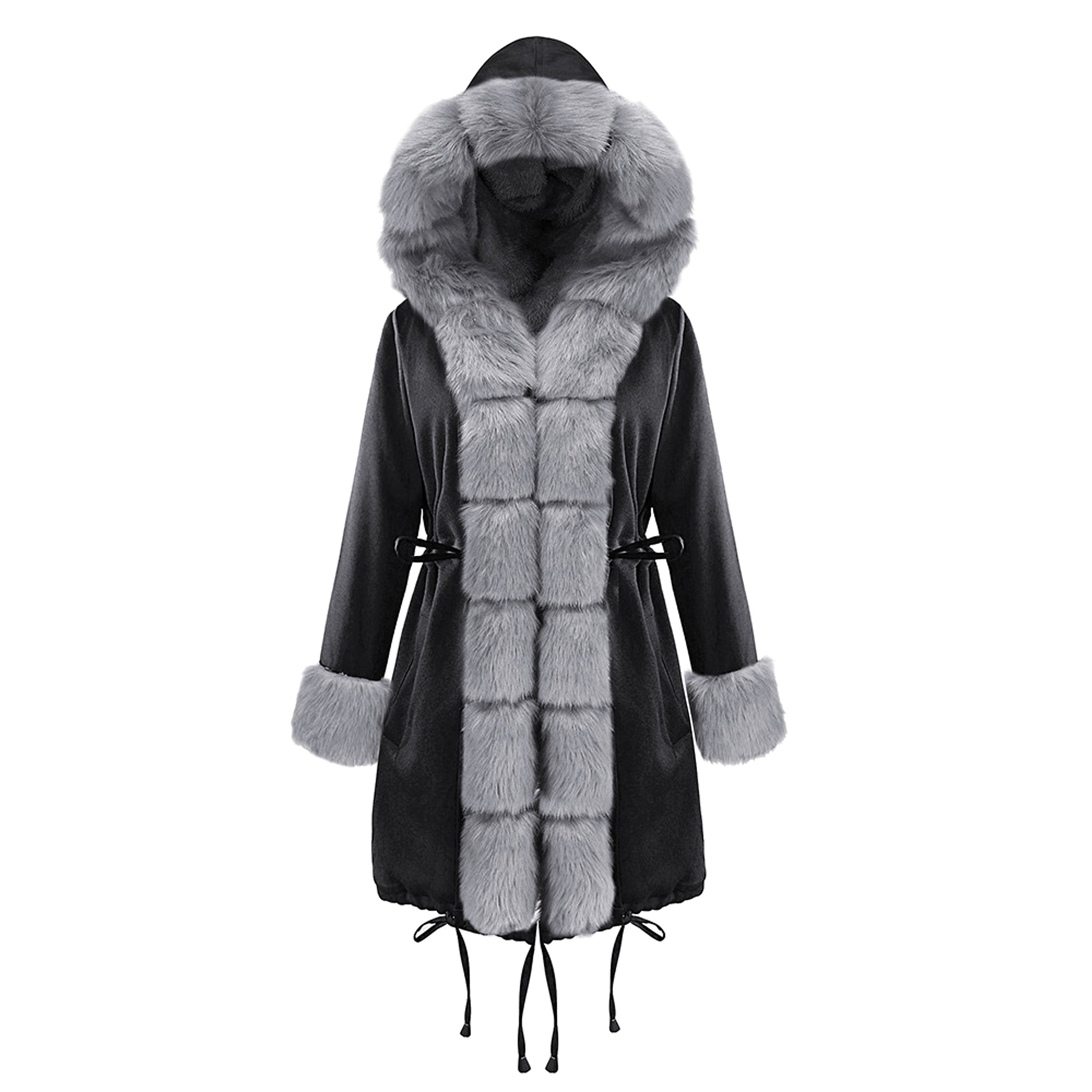 Color-Blocked Arctic Fur Parka – 25 Edition - enhanced image 6