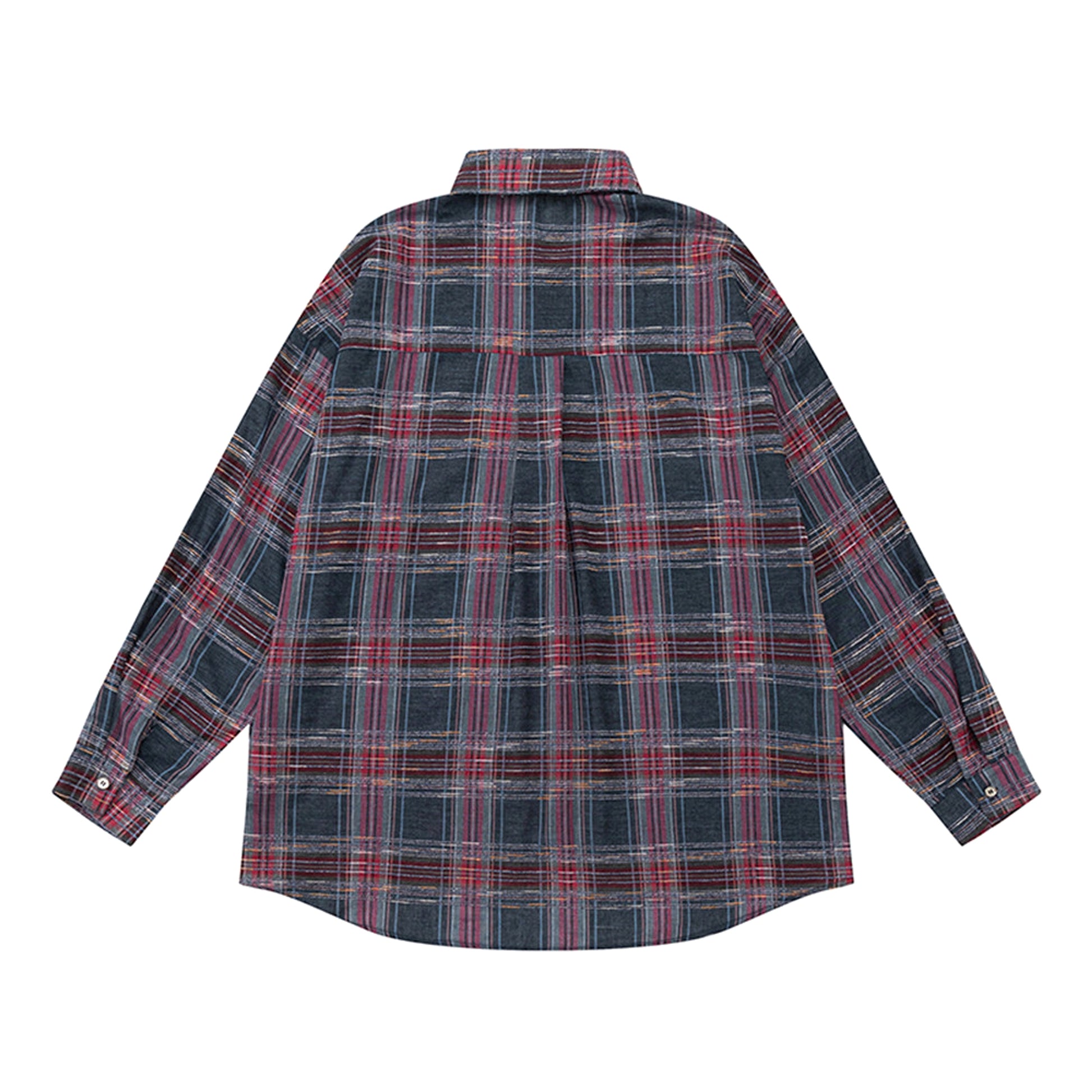 Color-contrast Check Letter Printed Long Sleeve DressShirt - enhanced image 6