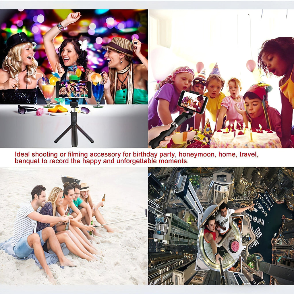 Compatible with Apple, Tripod Selfie Stick Mobile Universal Live Triangle Bracket One Bluetooth Selfie Artifact - enhanced image 6