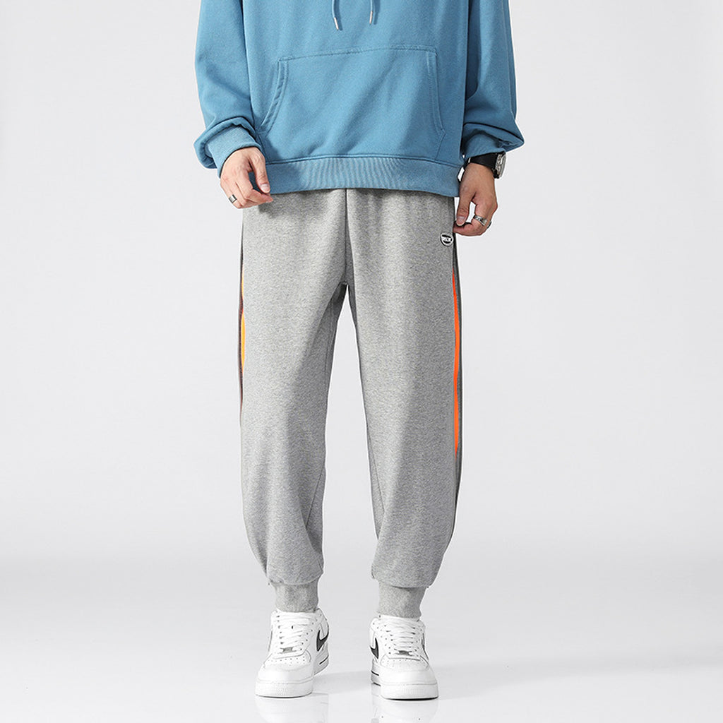 Contrast Color Loose Tappered Student Versatile Men's Pants Plus Size Fashion - enhanced image 6
