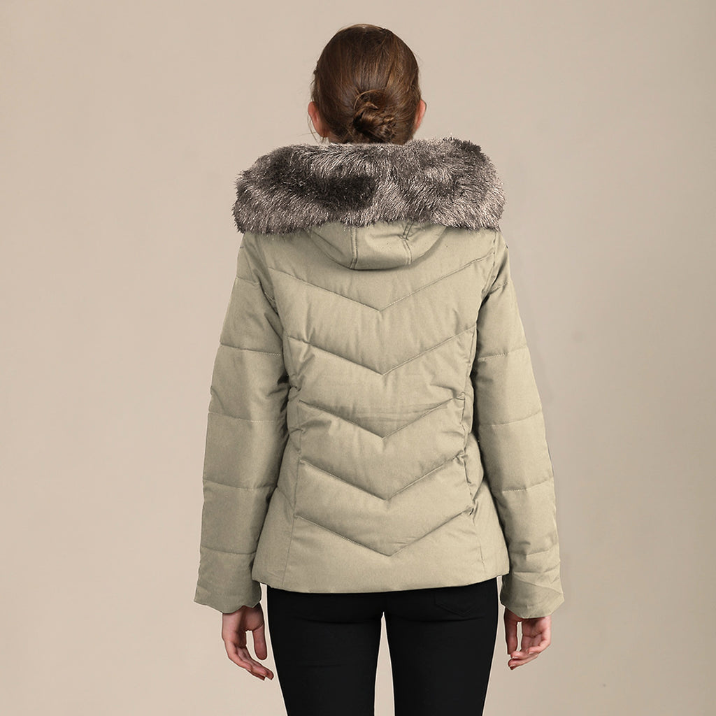 Cotton-padded Jacket With Standing Collar For Women - enhanced image 6