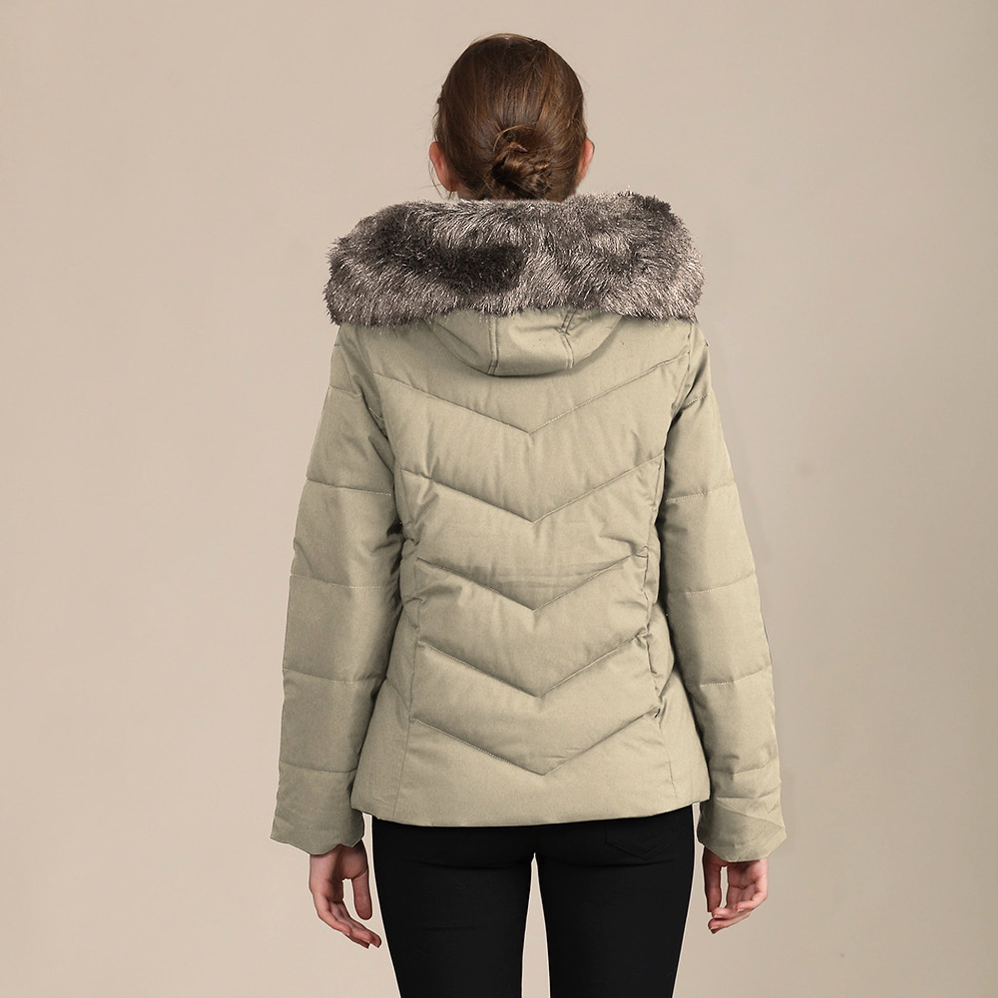 Cotton-padded Jacket With Standing Collar For Women - enhanced image 6