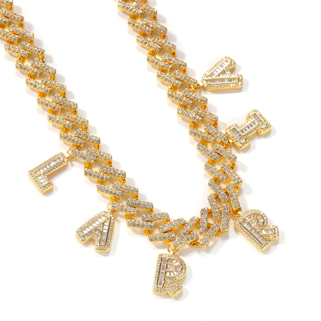 Custom Hip-Hop Bling Name Necklace – Iced Out Cuban Chain - enhanced image 6