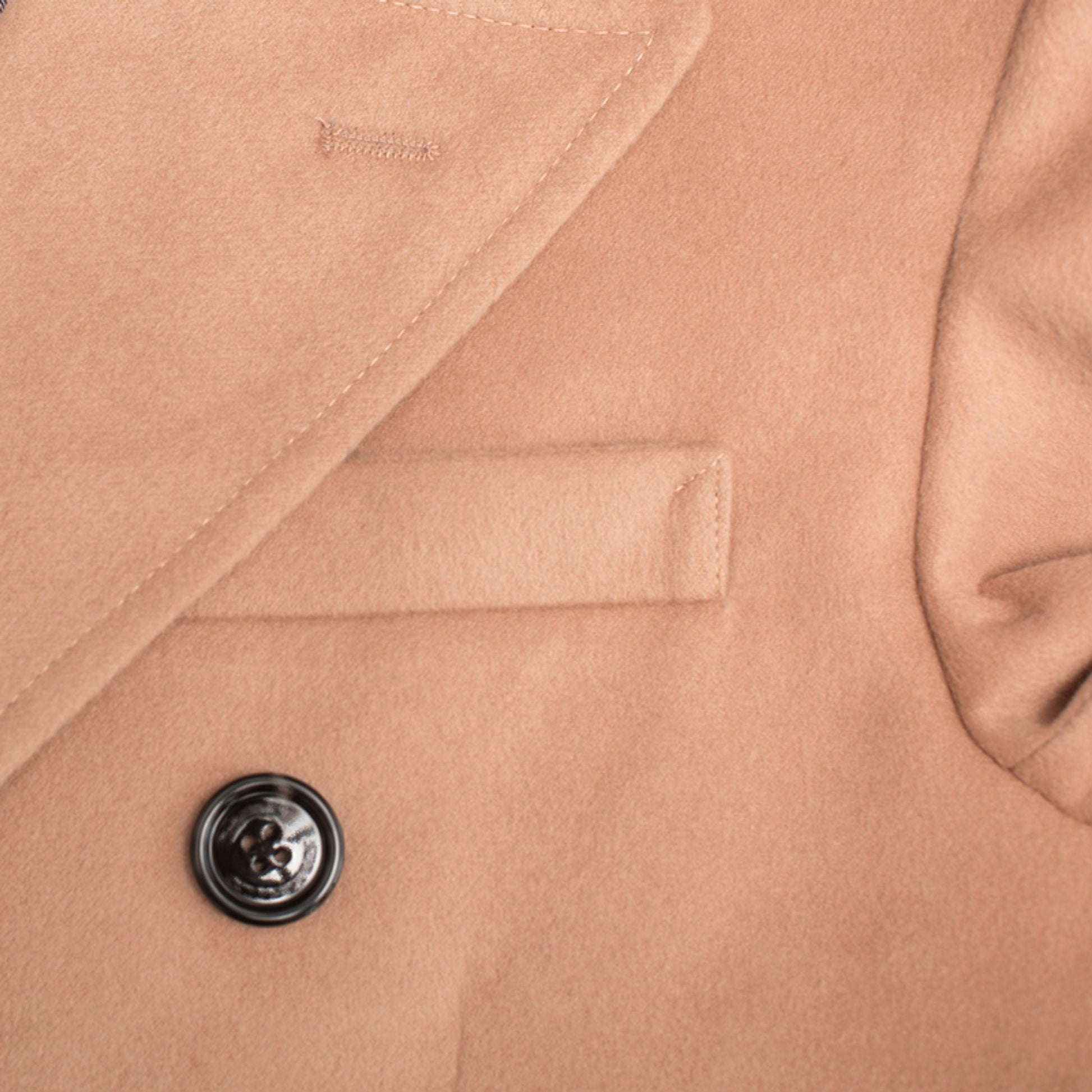 Double Breasted Long Sleeve Long Cashmere Trench Coat Large Size - enhanced image 6