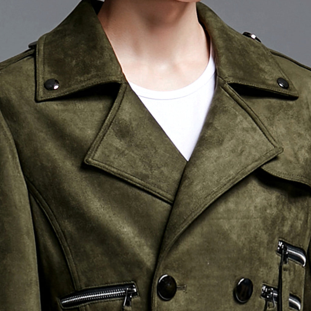 NordWool™ – Double-Breasted Suede Trench Coat - enhanced image 6